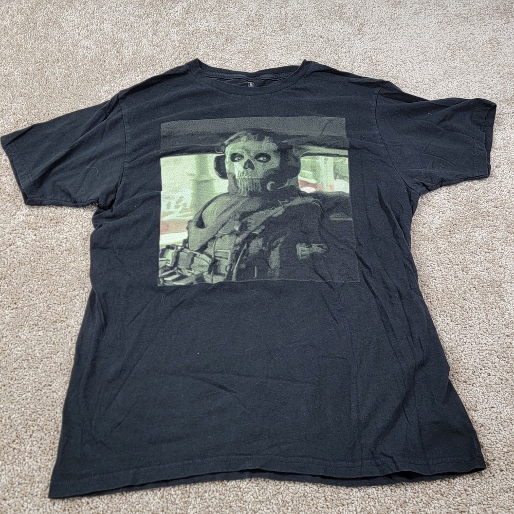 Call of Duty MWII Graphic T-Shirt Gaming Tee Black Medium
